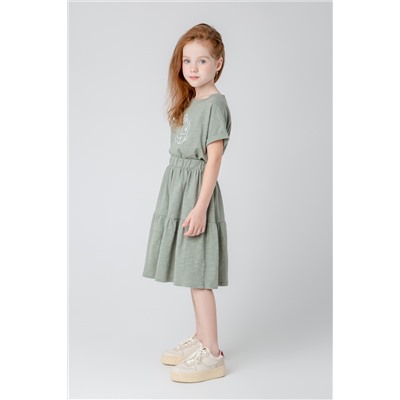 Юбка зеленый чай к371 Crockid
