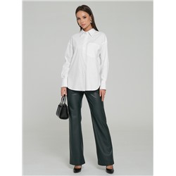 Блузка белая с карманом