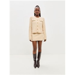 Юбка мини TEO, Светлый беж