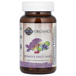 Garden of Life, Organics, для женщин, один раз в день, 60 веганских таблеток