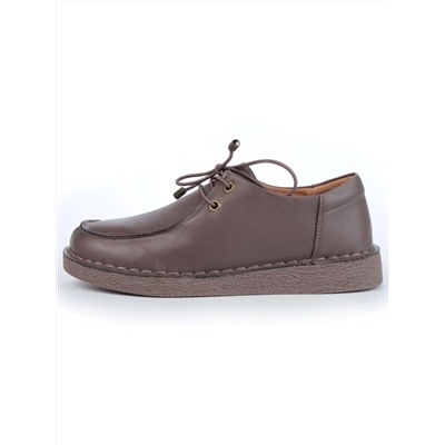 01-D7583-6 BROWN Ботинки демисезонные женские (натуральная кожа)