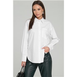 Блузка белая с карманом