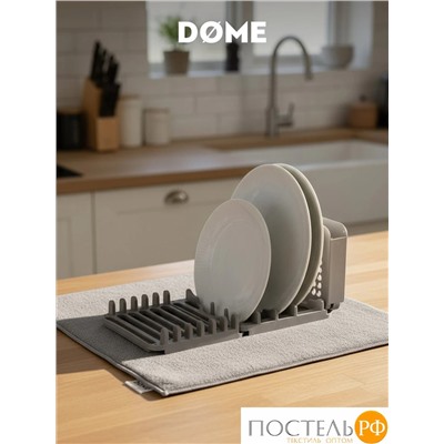 DOME ИКАСТ сер. Коврик с подставкой для посуды 40х50 см, 1 пр.