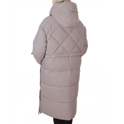 6615 BEIGE Пальто зимнее женское (200 гр. холлофайбер)