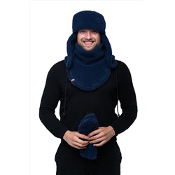 Воротник манишка мех Цвет Индиго