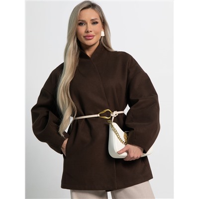 Пальто Мелания (горький шоколад) Б15185-5М