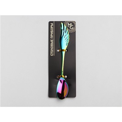 Ложка чайная Magistro Wings, длина 14 см, нержавеющая сталь, хамелеон