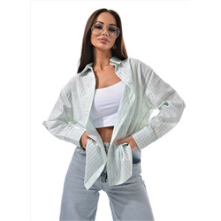 Женская рубашка оверсайз в полоску CRACPOT