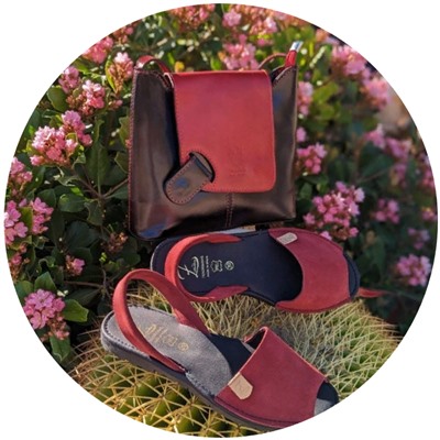 Ab.Zapatos • 3106-8 • granate+AB.Z PELLE Vera colores negro - granate АКЦИЯ