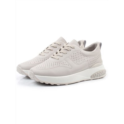 03-23F-2 BEIGE Кроссовки женские (натуральная кожа)