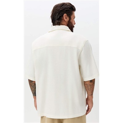 Рубашка к/р лен F611-0423 white