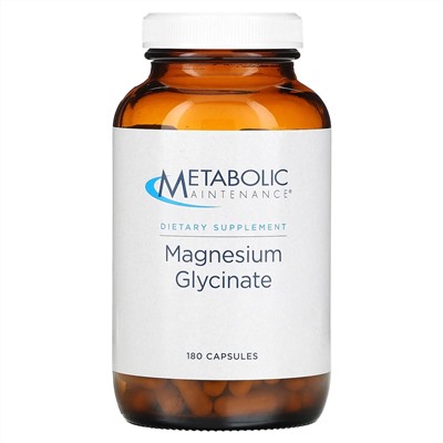 Metabolic Maintenance, глицинат магния, 180 капсул