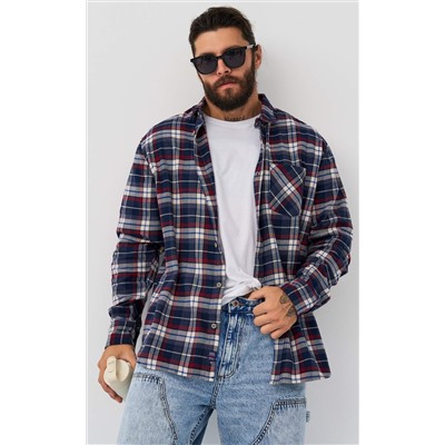 Рубашка F521-0460 blue-red