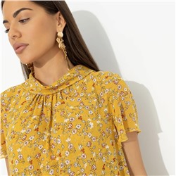 Платье с креативным воротником, Мечтательная (желтый)