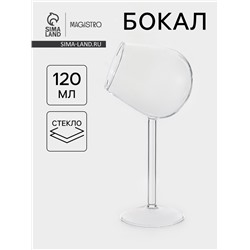 Бокал Magistro «Forma. Плафон», 120 мл, 10×21.2 см, стекло, прозрачный
