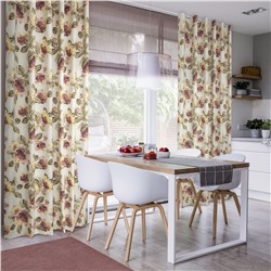 Шторы "Erin gene", розовый цветок (rosa), 180*250 см (df-200504-gr)