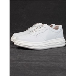 05-PDD181-1 WHITE Кроссовки женские (натуральная кожа)