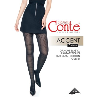 CONTE ACCENT Колготки женские с рисунком «ромбы»