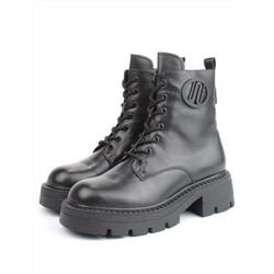 04-M3-1476 BLACK Ботинки зимние женские (натуральная кожа, натуральный мех)