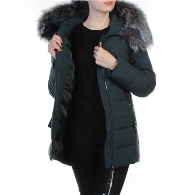 266 DK. GREEN Куртка зимняя с чернобуркой OMMEITT