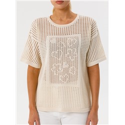 Блуза вязаная с короткими рукавами