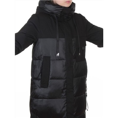 A81 BLACK Пальто зимнее женское (200 гр. холлофайбер)