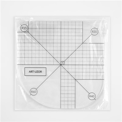 Линейка для скругления углов, 12×12 см, прозрачная