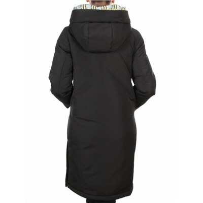 2166 BLACK Пальто зимнее женское MONGEDI (200 гр. холлофайбера)