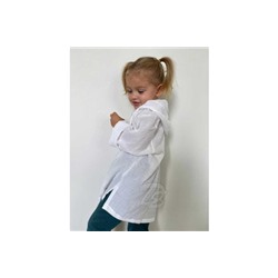 Хлопковая тайская рубашка с капюшоном для детей Cotton White Kids Shirt With Hood Style