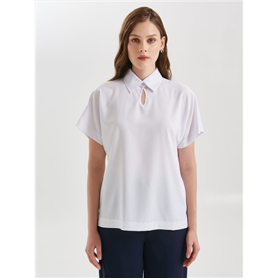 Блузка белая с коротким рукавом