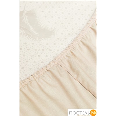DOME ИЗАМАЛИ Простыня на резинке 160х200х25, 1 пр, хл.