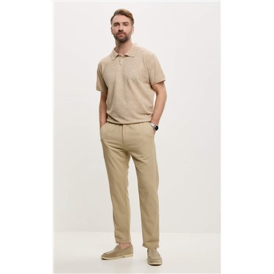 Брюки лен F211-0871 beige