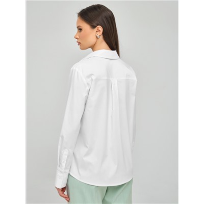 Блузка белая с длинным рукавом