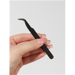 Пинцеты для наращивания ресниц, набор - 2 шт., 12.5 см, чёрные