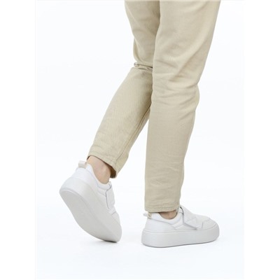 03-YH462-2 LT. BEIGE Полуботинки спортивные демисезонные женские (натуральная кожа)