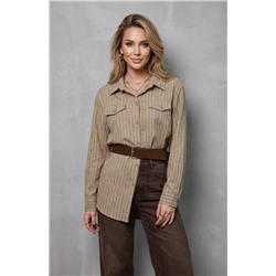 Рубашка OVER SIZE с поясом