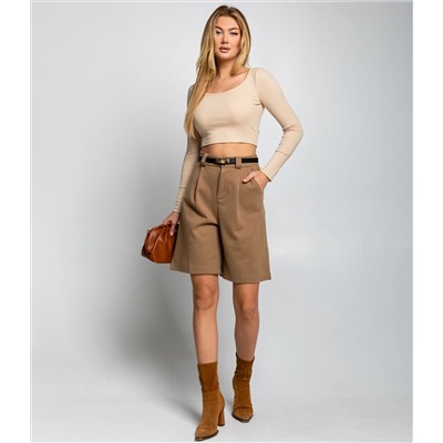 Шорты #КТ25122, тёмно-бежевый