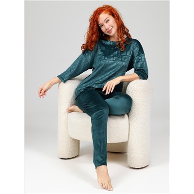 Вениса-Жаккард - костюм изумруд