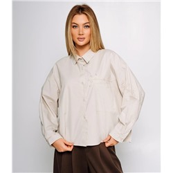 Рубашка #КТ2210 (3), бежево-серый