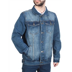 5922 BLUE Куртка джинсовая мужская VH JEANS (80% хлопок, 15% полиамид, 5% спандекс)
