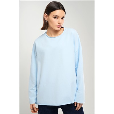 Женский лонгслив оверсайз из футера двухнитки Happyfox