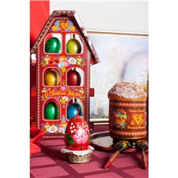 Свеча декоративная «Пасхальное яйцо в лукошке»