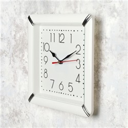 Часы настенные 24х24 см / NE-2488W /уп 30/белые