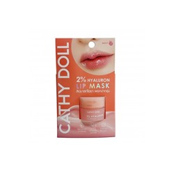 Ночная маска для восстановления и увлажнения губ со вкусом персика Cathy Doll 2% Hyaluron Lip Mask 4.5 гр