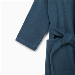 Халат махровый детский «Этель. Всегда первый», размер 32, морская волна