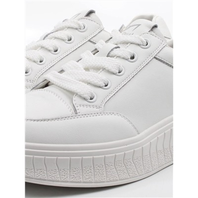 03-A338-3 WHITE Полуботинки спортивные женские (натуральная кожа)