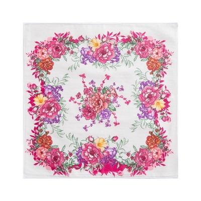 Платки носовые женские «Этель. Летний день», 30×30 см, набор 12 шт.,100% хлопок, рисунок МИКС