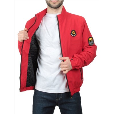 EM25057 RED Куртка-бомбер мужская демисезонная (100 гр. синтепон)