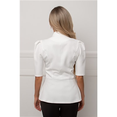 Жакет белый с короткими рукавами Сьюзанн №1