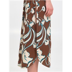 Блузка удлинённая коричневая из вискозы